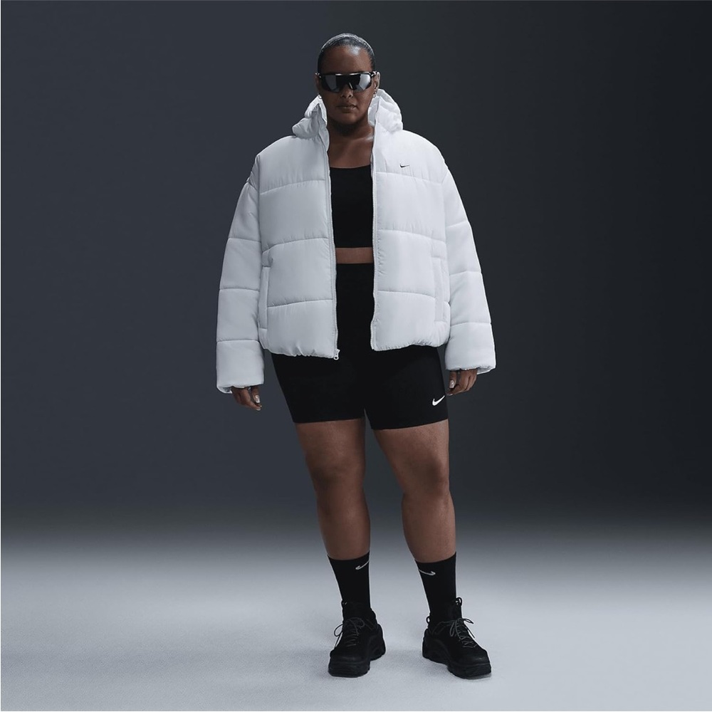Nike Womens Therma Fit Puffer Jacket White Size 1X FZ5901-100